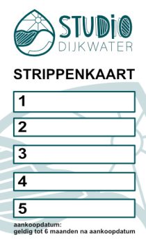 Studio dijkwater open studio strippenkaart 5 strippen